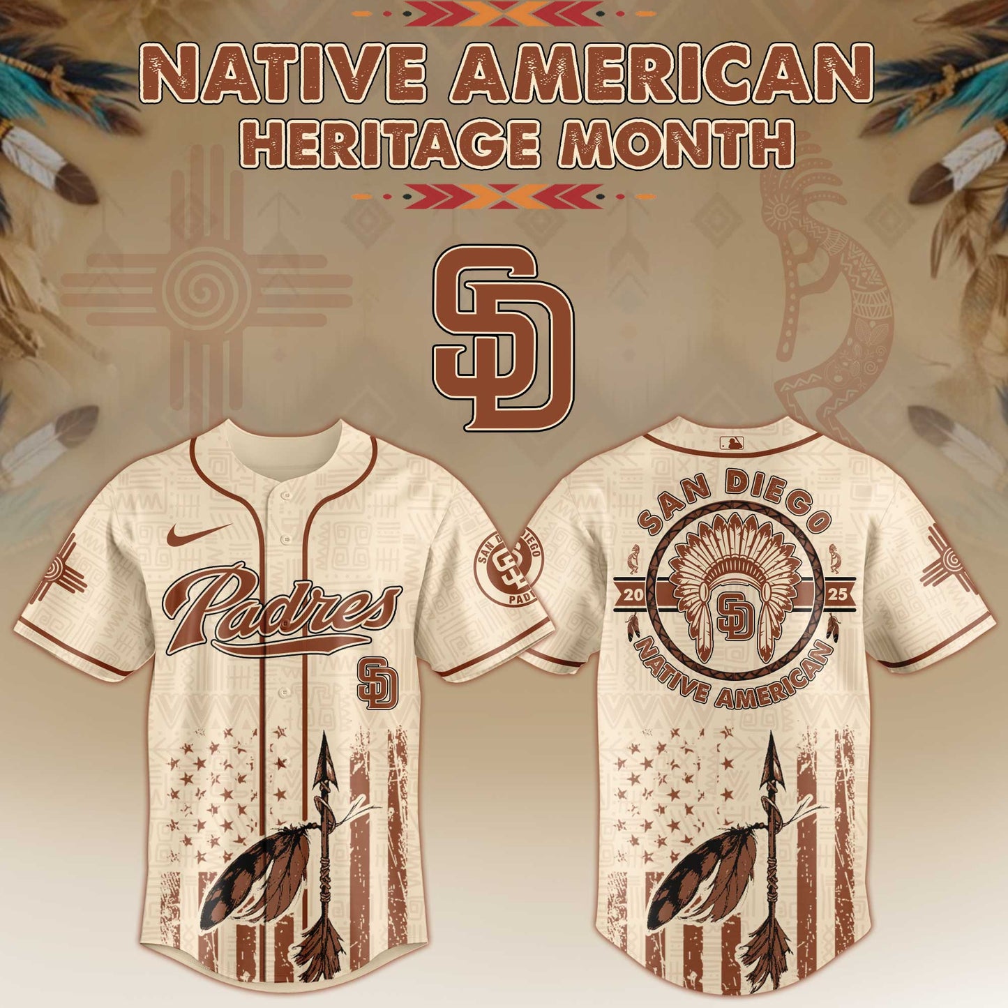 San Diego Padres Native American Heritage Month Jersey 2025