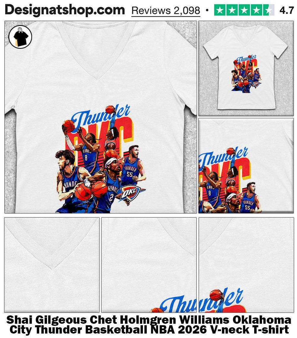 Shai Gilgeous Chet Holmgren Williams Oklahoma City Thunder Basketball NBA 2026 shirt