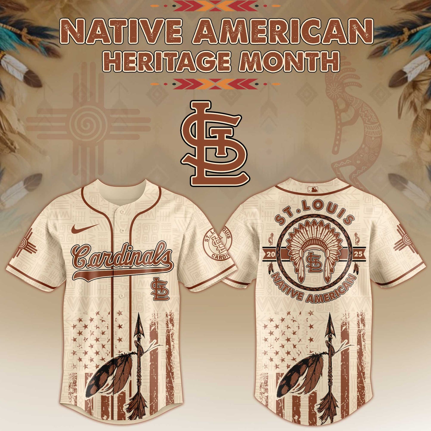 St.Louis Cardinals Native American Heritage Month Jersey 2025