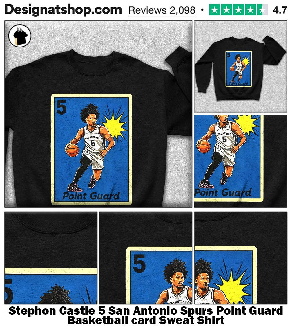 Stephon Castle 5 San Antonio Spurs Point Guard Basketball card shirt