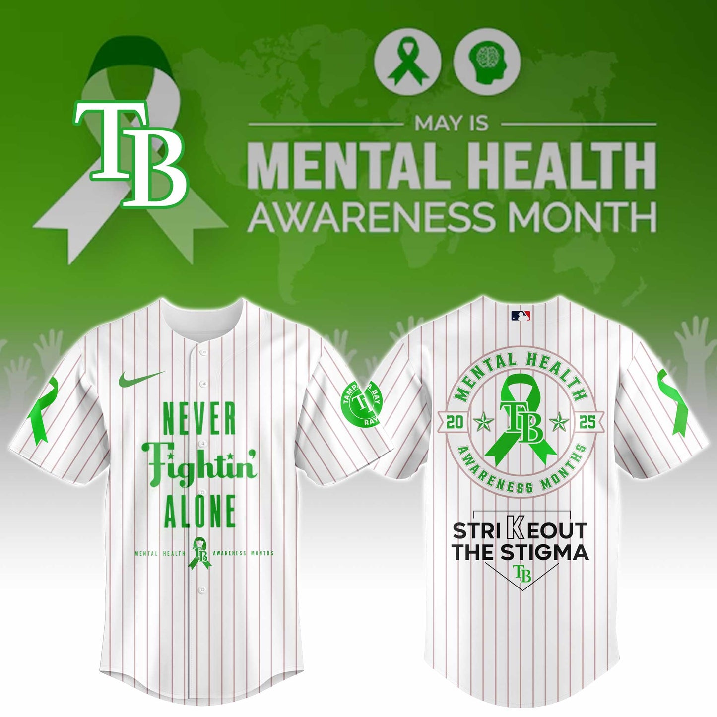 Tampa Bay Rays Mental Health Awareness Week Jersey