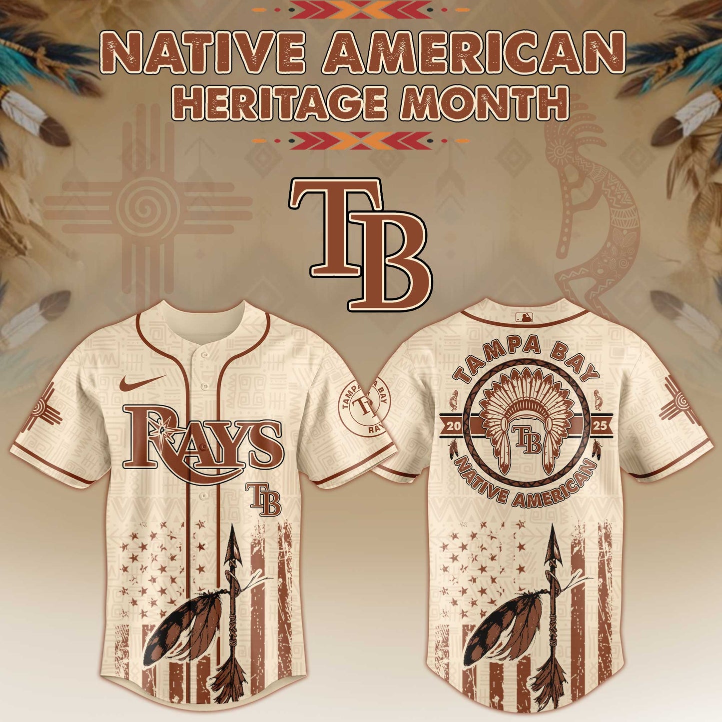 Tampa Bay Rays Native American Heritage Month Jersey 2025