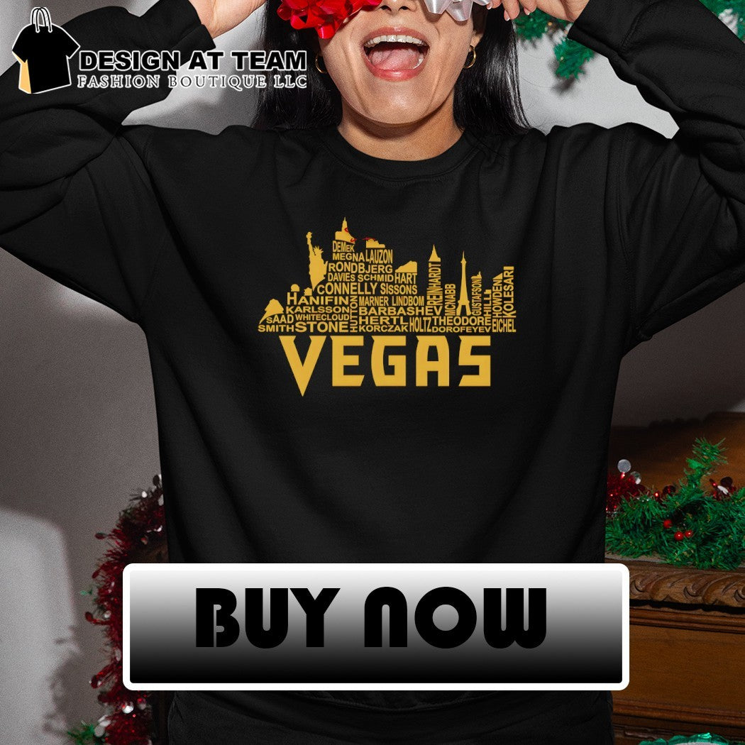 Vegas Golden Knights Hockey Team Skyline Names NHL 2025 2026 shirt
