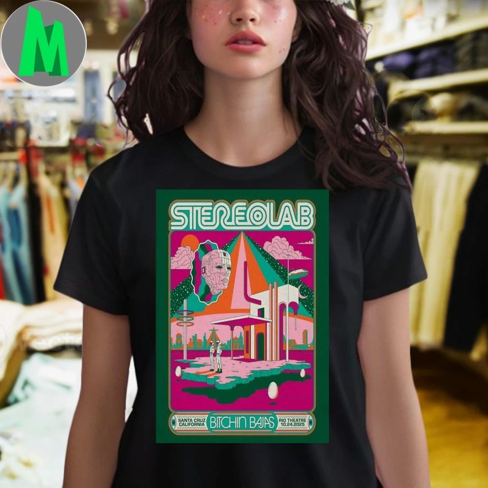 Stereolab 10-24-2025 Santa Cruz CA Poster Shirt
