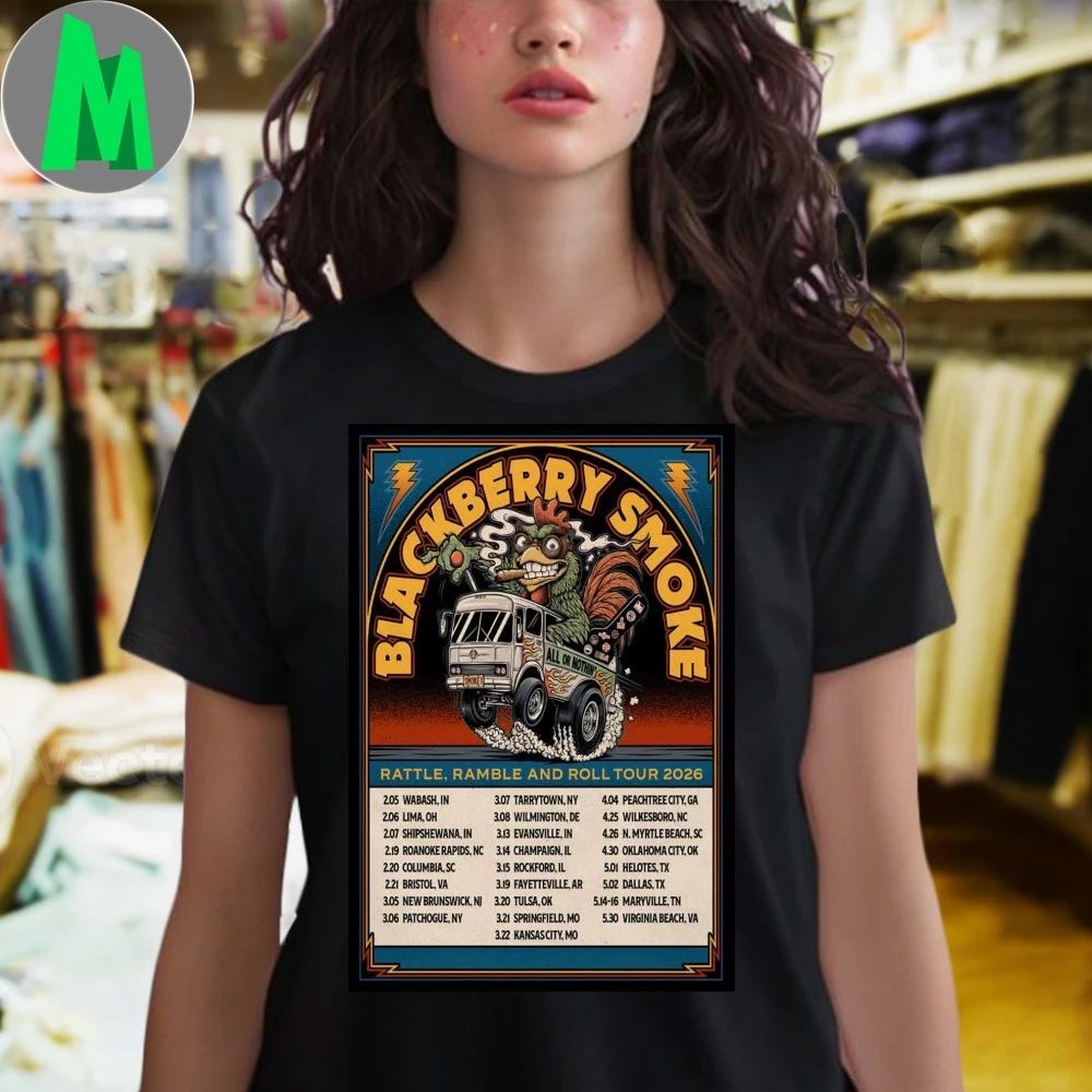 Original Blackberry Smoke Rattle Ramble And Roll Tour 2026 Poster Shirt