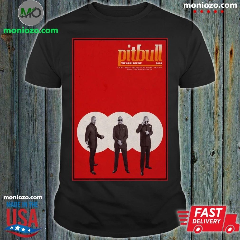 Pitbull May 16 2026 MIDFLORIDA Credit Union Amphitheatre in Tampa FL Poster Shirt