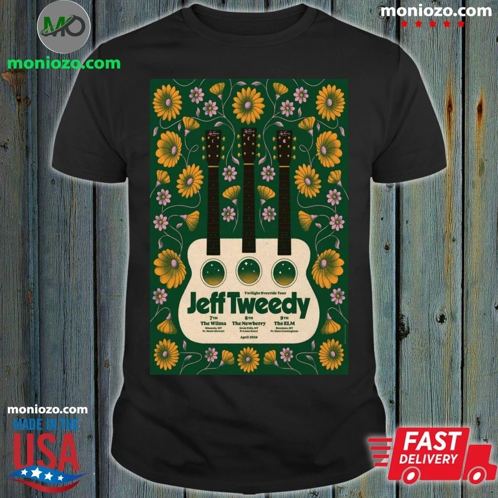 Jeff Tweedy With Wilco April 7-9 2026 Montana Shows Poster T-Shirt