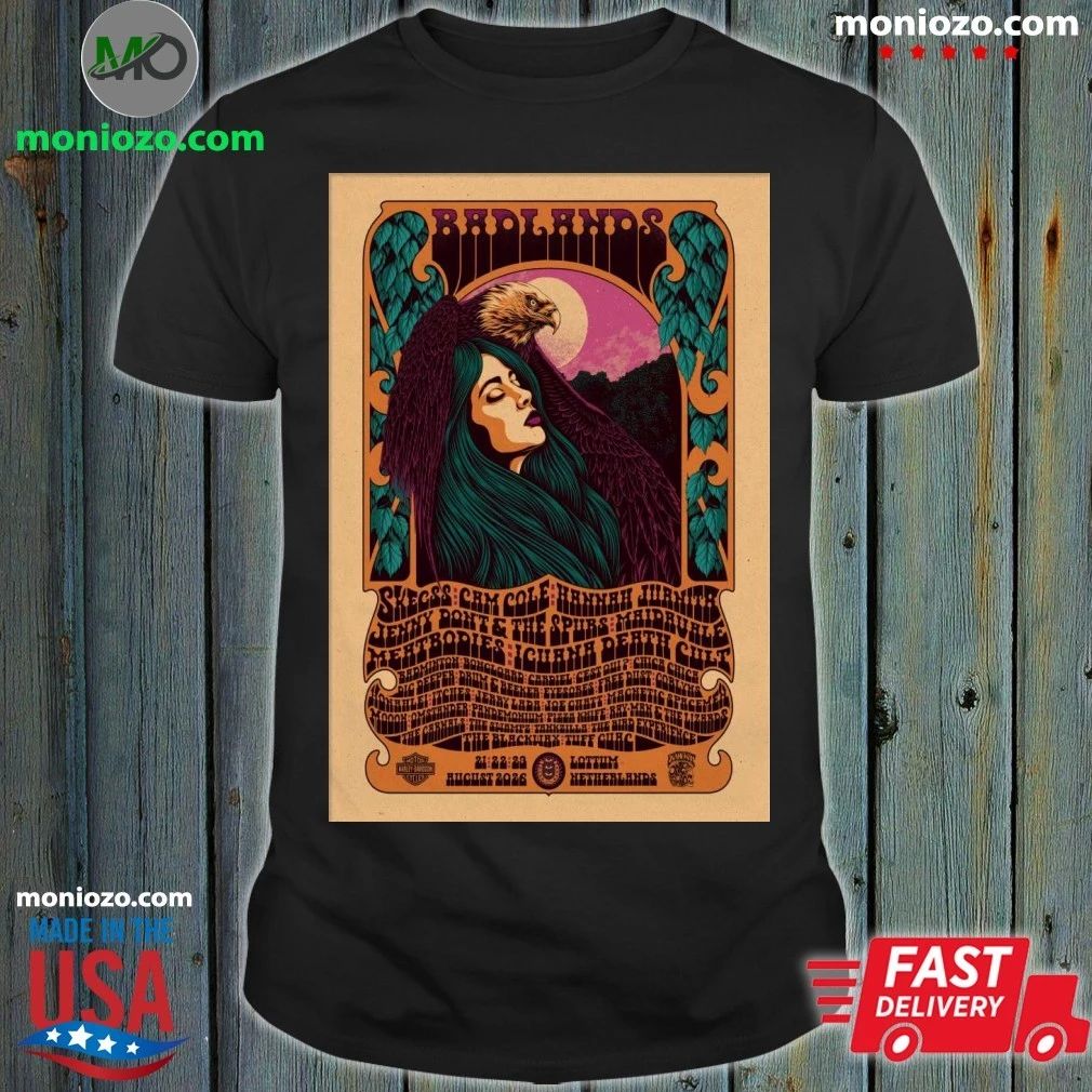 Badlands Festival Aug 21-23 2026 Lottum Netherlands Poster Shirt