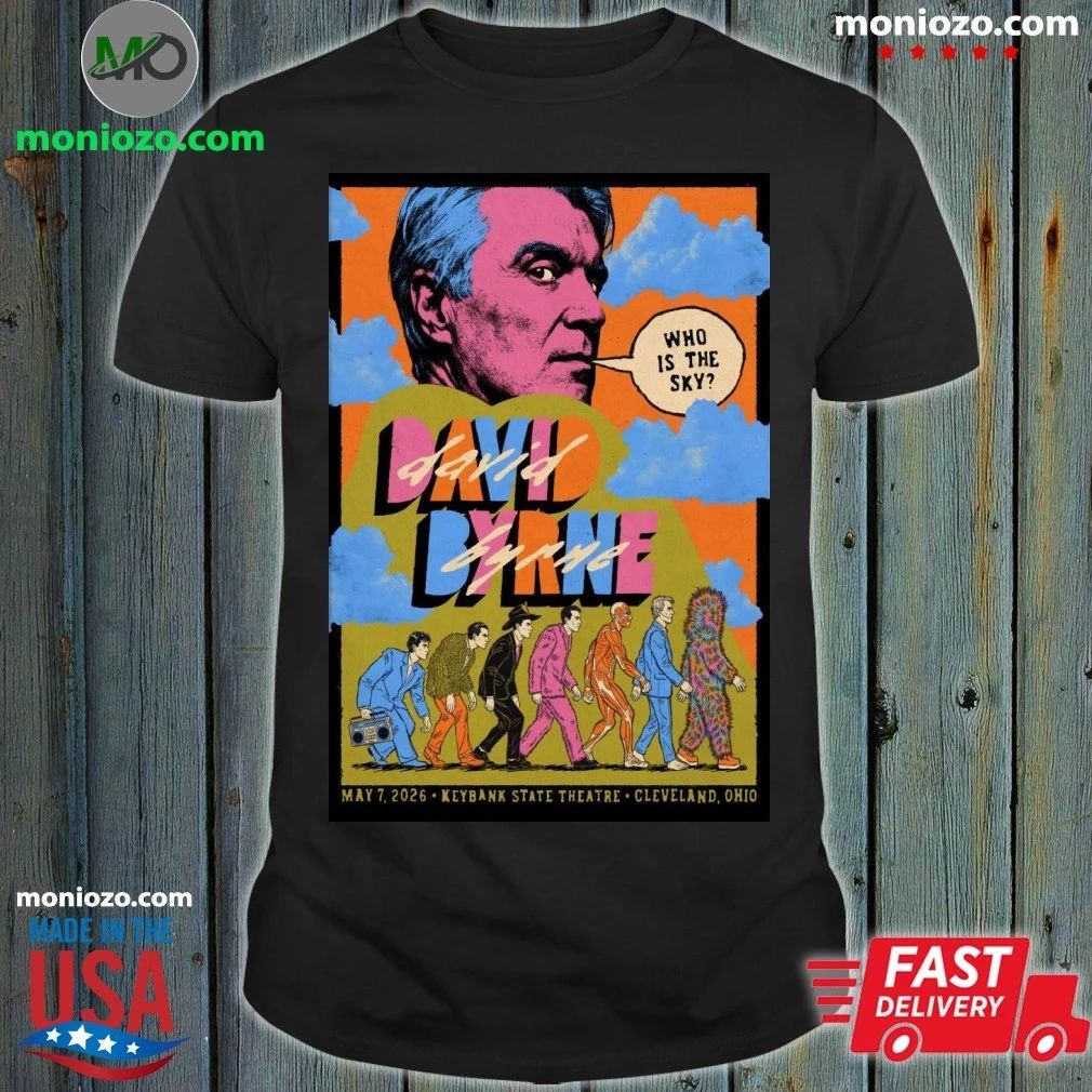 Original David Byrne May 7 2026 KeyBank State Theatre at Playhouse Square in Cleveland OH Poster Shirt