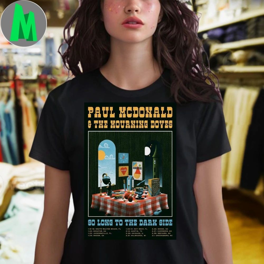 Original Poster Paul Mcdonald & The Mourning Doves Tour Jan + Feb 2026 Poster T-Shirt