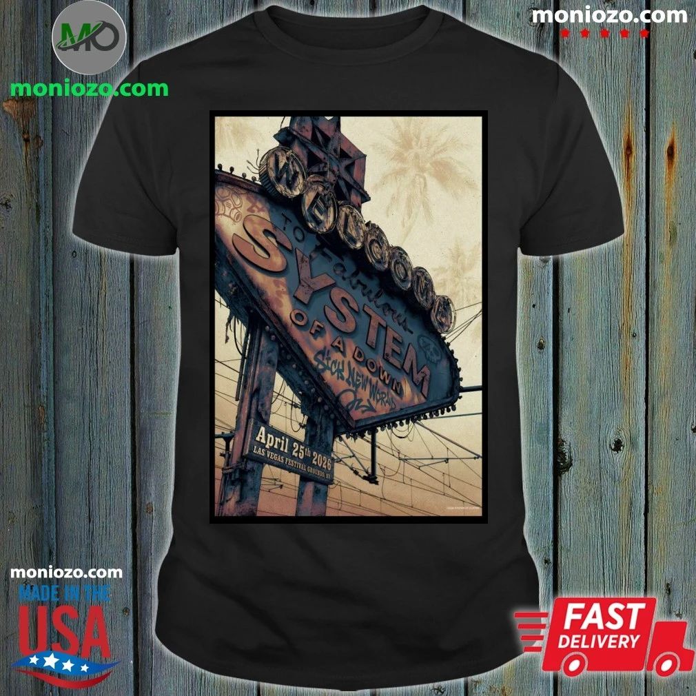 Original System Of A Down Las Vegas Festival Grounds, NV Apr 25 2026 Poster Shirt