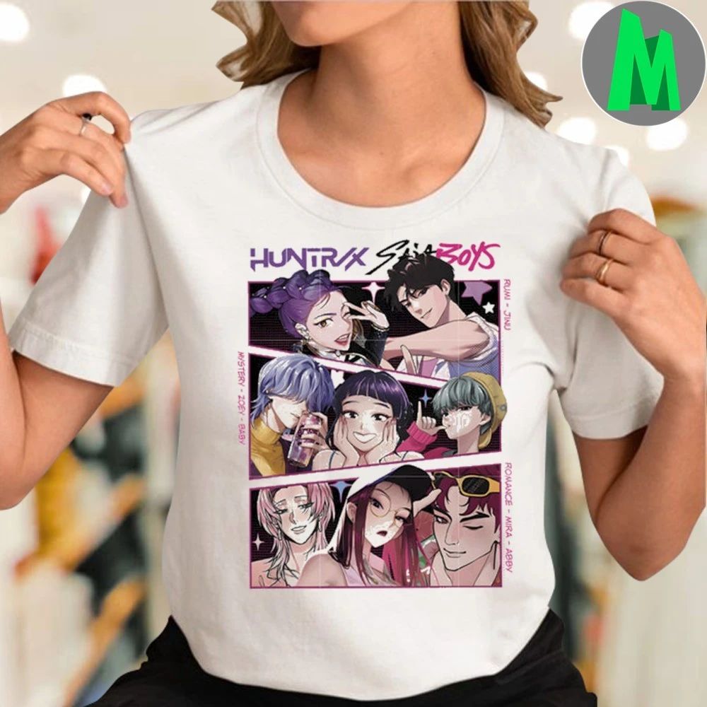 Saja boys x huntrix members kpop demon hunters cast shirt