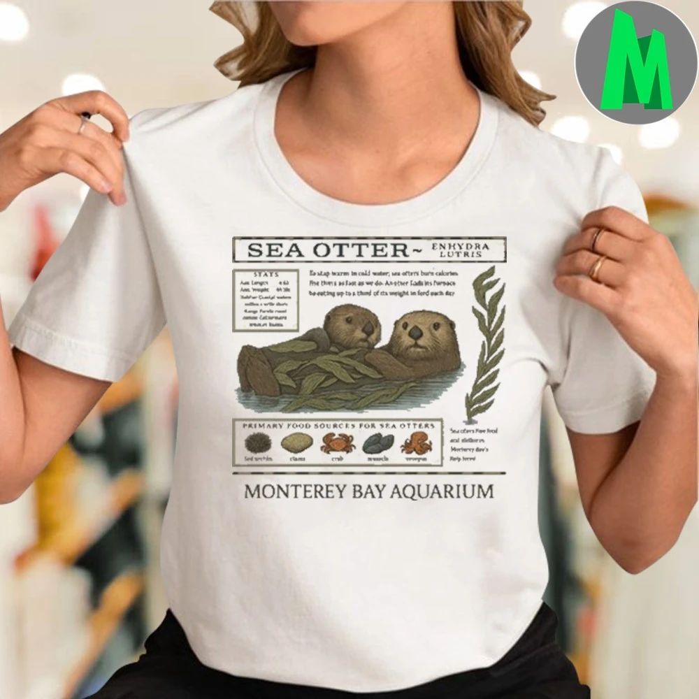 Taylor Monterey Bay Aquarium Otter Shirt Cute Sea Otter Monterey Bay Aquarium Tee for Ocean Lovers