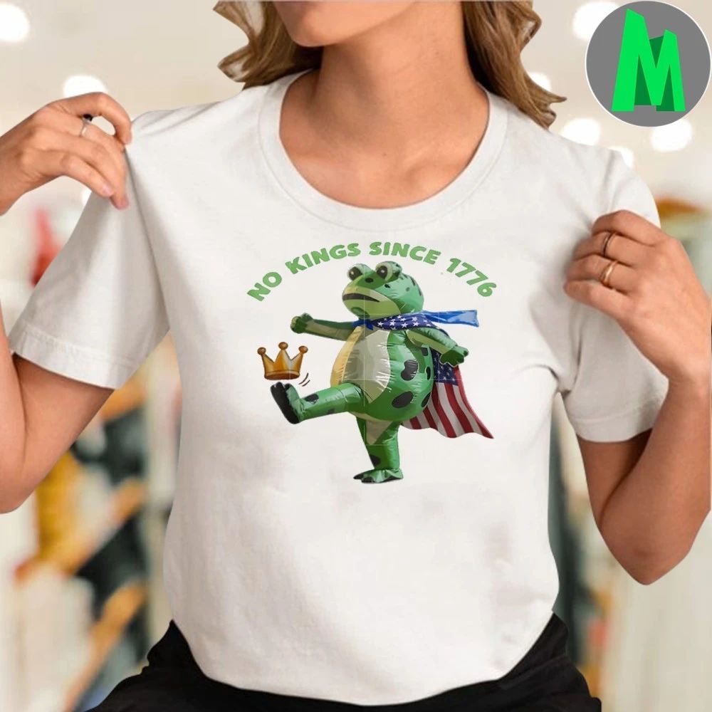 No Kings Since 1776 Portland Frog Kicking Crown Shirt