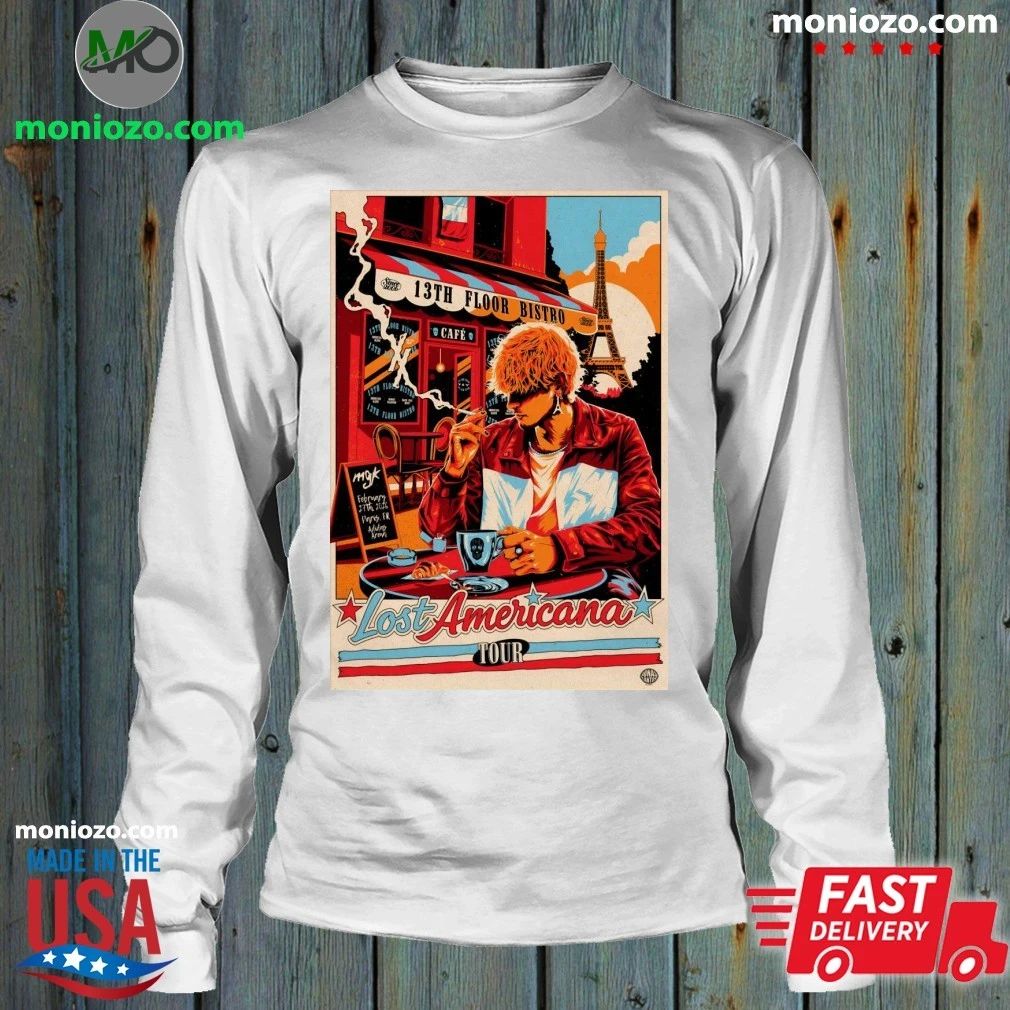 Machine Gun Kelly Paris Lost Americana Tour 2 27 2026 Poster Shirt