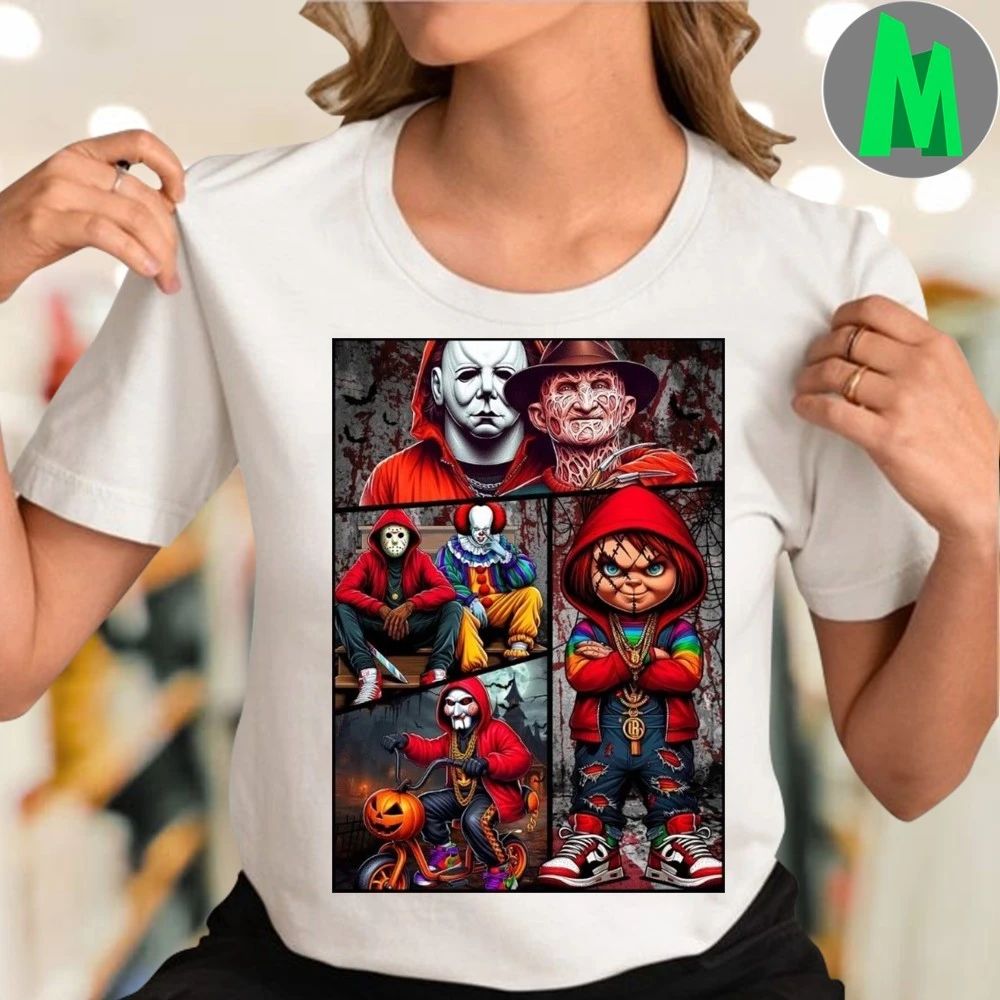 Horror Movie Iconic Figures Halloween 2025 Shirt