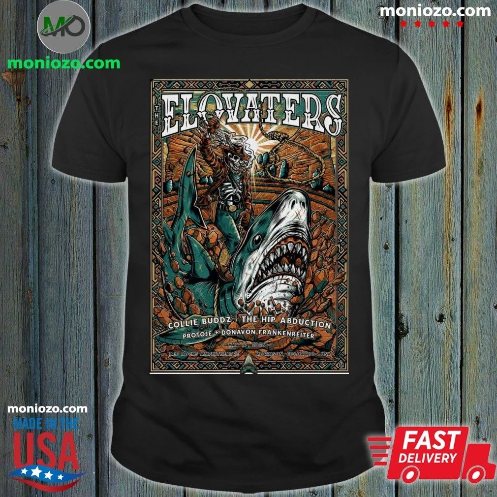Original The Elovaters May 17 2026 Red Rocks Amphitheatre In Morrison CO Poster Shirt