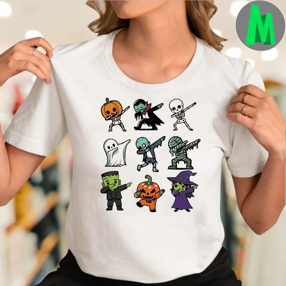 Halloween Characters Dabbing Shirt
