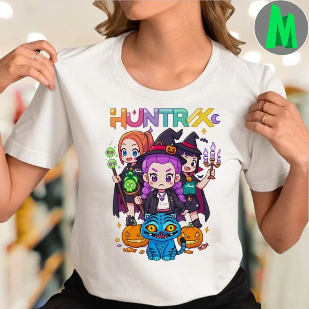 Spooky Huntrix Halloween Chipi Kpop Demon Hunters T-shirt