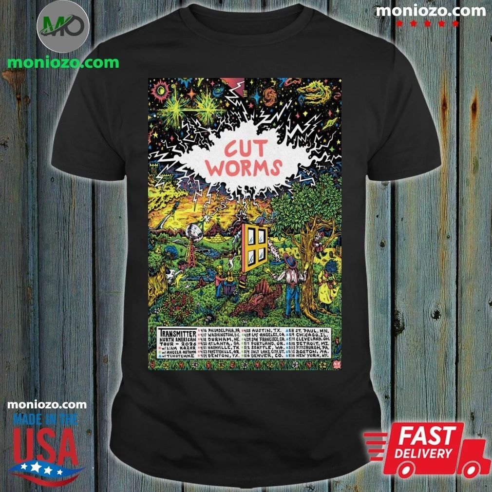 Original Cut Worms North American 2026 Tour Poster T-Shirt