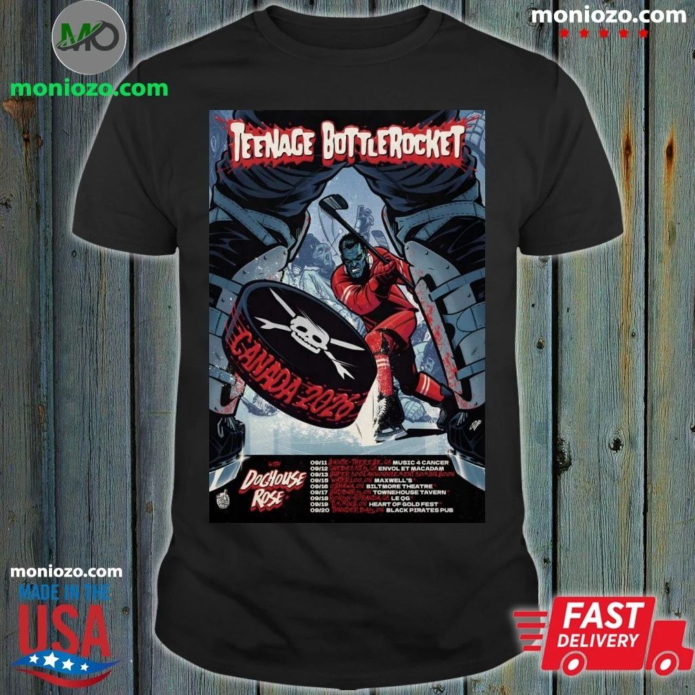 Poster Teenage Bottlerocket With Doghouse Rose 2026 Canada Tour Shirt