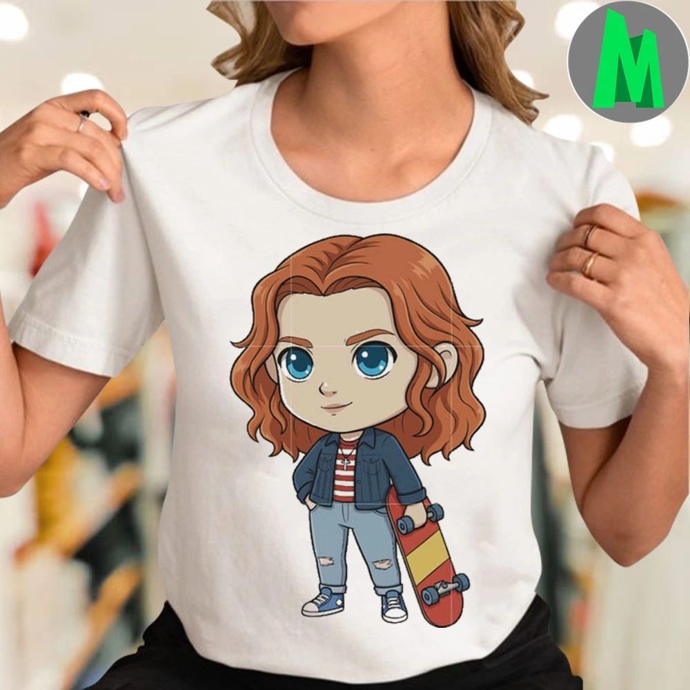 Max with skateboard chibi shirt
