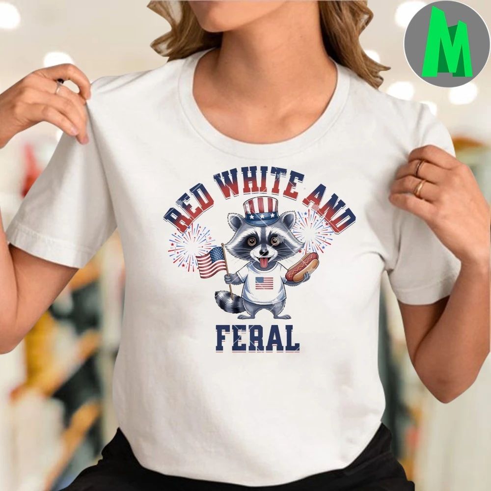 Funny Raccoon 4th Of July Patriotic Cute Shirt