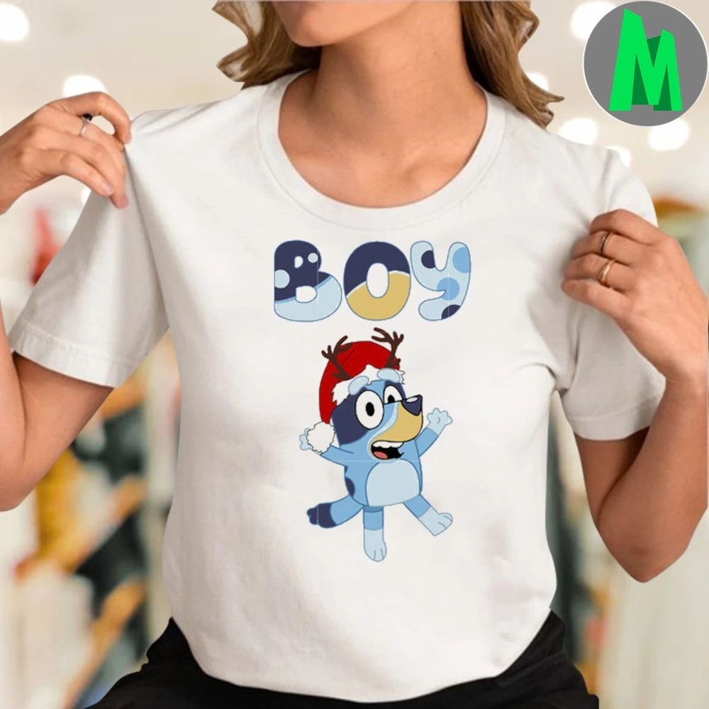 Original Bluey boy merry christmas cartoon shirt