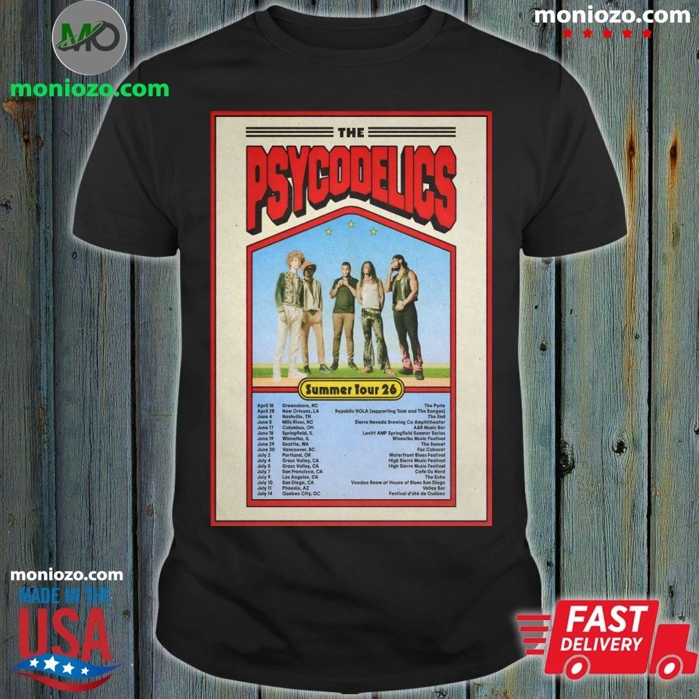 The Psycodelics 2026 Summer Tour Poster T-Shirt