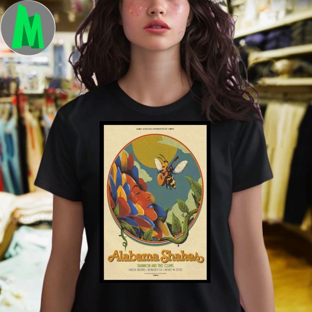Original Tour Berkeley, CA 2025 Alabama Shakes Poster T-Shirt