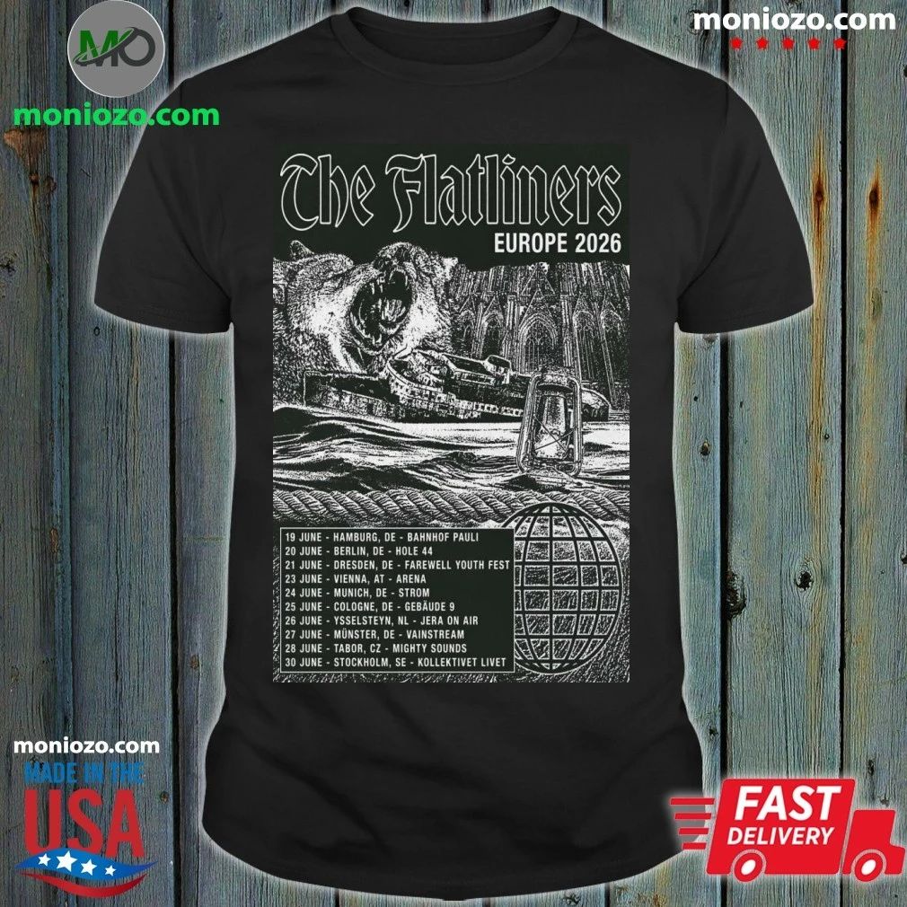 Original The Flatliners Europe 2026 Tour Poster Shirt