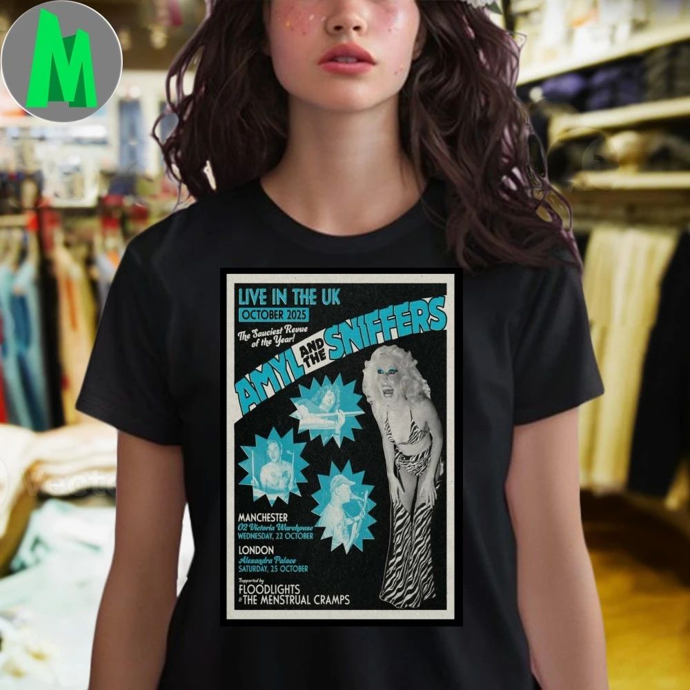 Amyl and the Sniffers Live in The Tour UK October 2025 Poster Shirt
