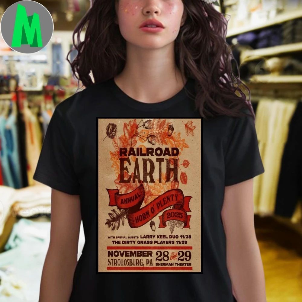 Railroad Earth Nov 28-29 2025 Stroudsburg Event Poster Shirt