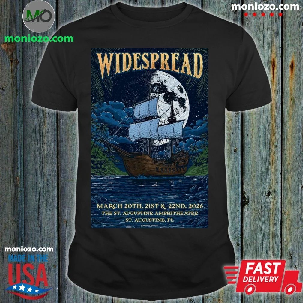 Original Widespread Panic Saint Augustine, FL March 20-22 2026 Saint Augustine Amphitheatre Tour Poster Shirt
