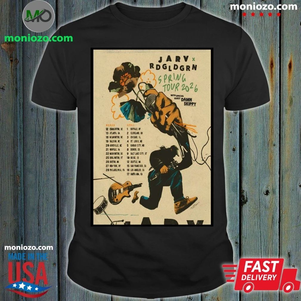Original JARV With Red Gold Green 2026 Spring Tour Poster Shirt