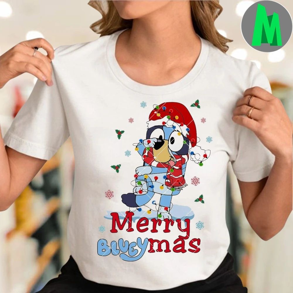 Merry Blueymas Santa Bluey Shirt