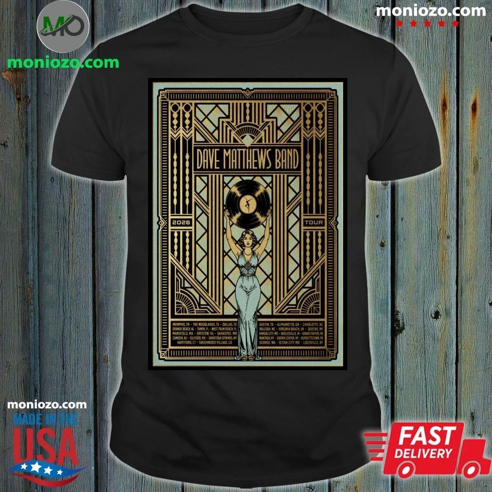 Original Dave Matthews Band Poster Tour 2026 Shirt