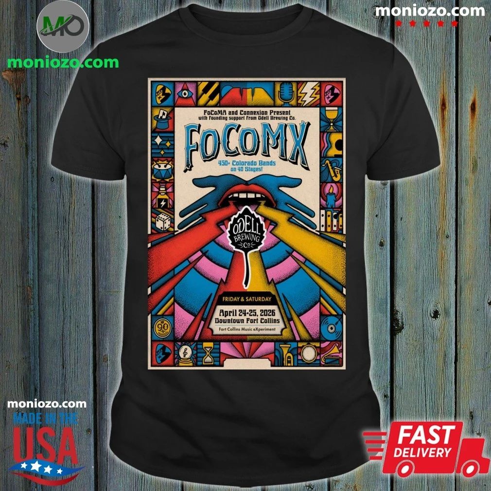 FoCoMX Apr 24-25 2026 Fort Collins CO Poster Shirt