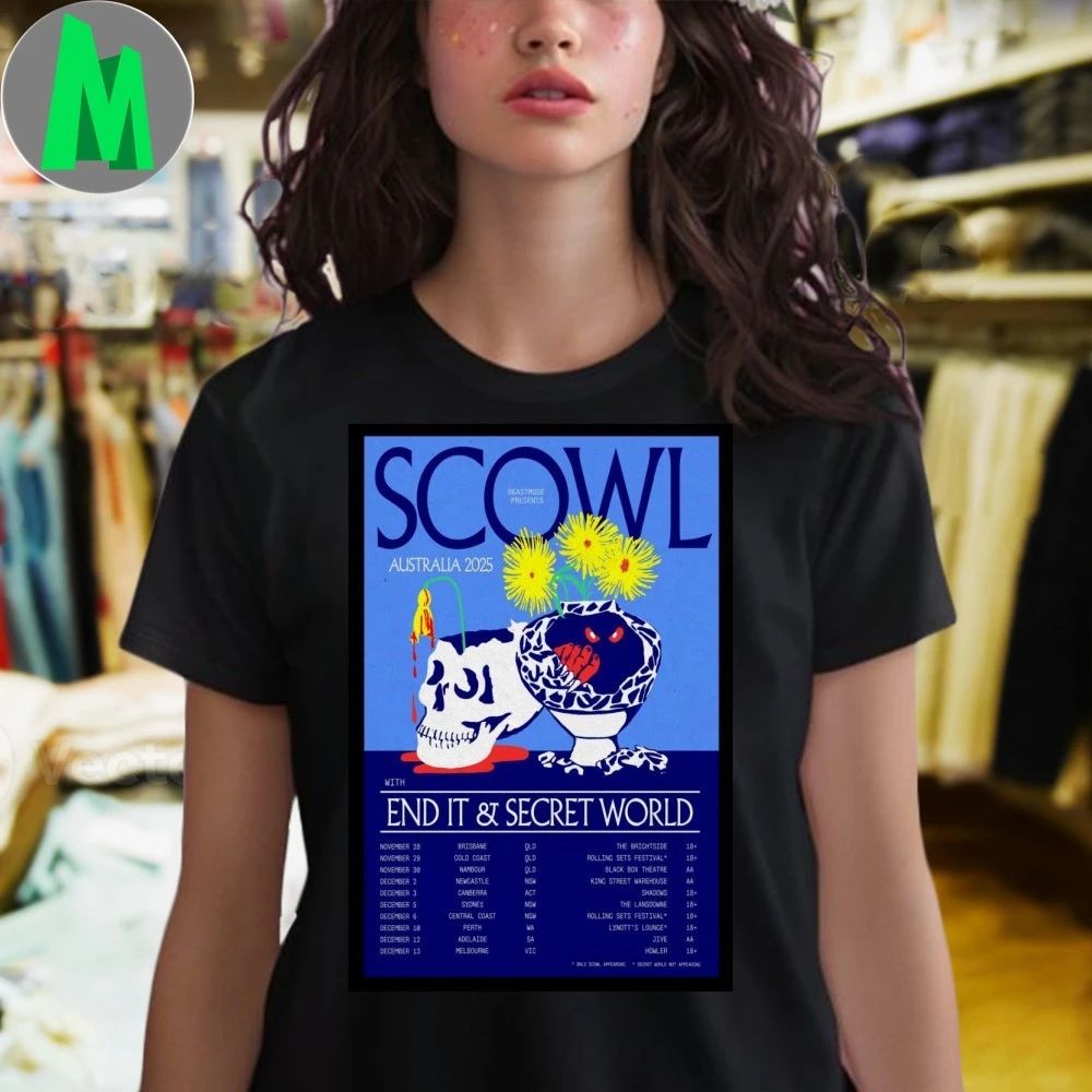 Scowl Australia 2025 Tour Poster Shirt