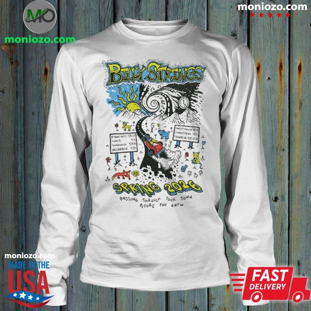 Original Billy Strings Spring Tour 2026 Highway Hypnosis with Dates Shirt – Perfect Gift for Men & Women