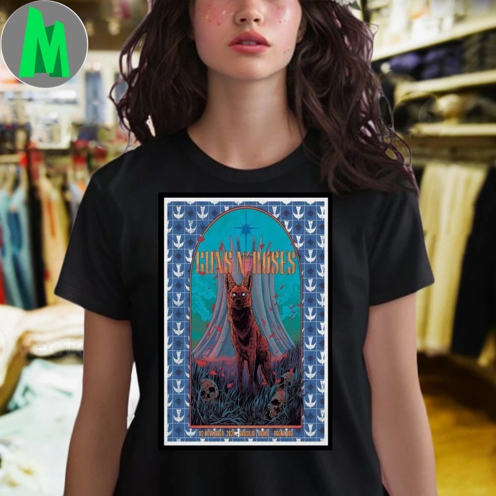 Guns N’ Roses Mane Garrincha, Brazil 2025 Poster Shirt