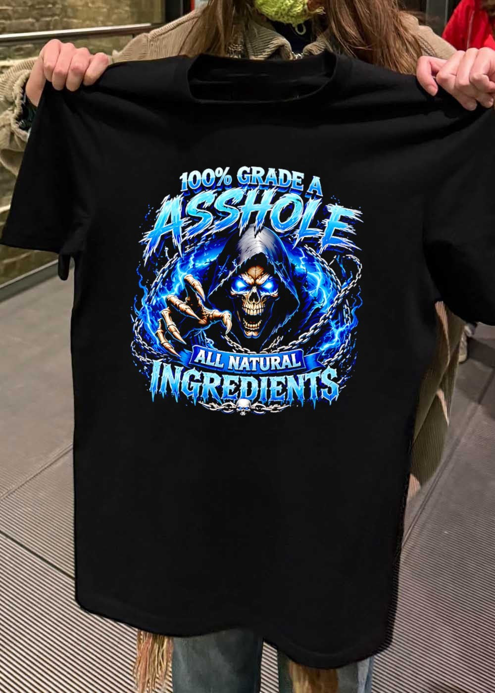 100′ Grade A Skull Grim Reaper Reaching Out All Natural Ingredients T-Shirt