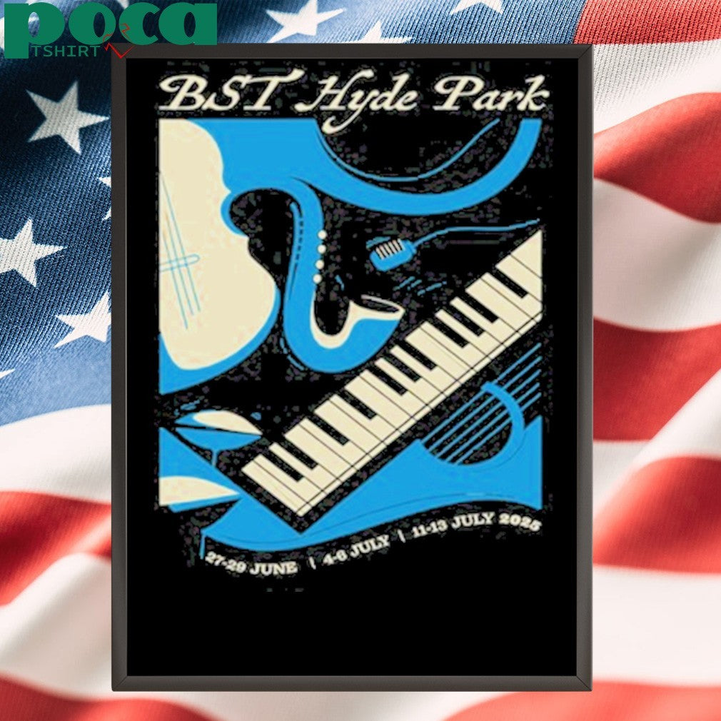 11-13 July 2025 London Piano Keys BST Hyde Park T-Shirt