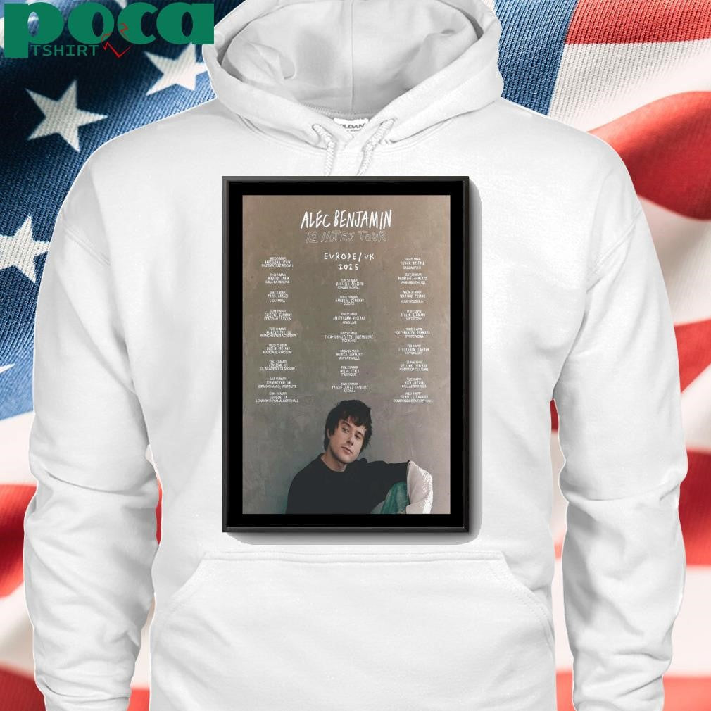 12 Notes EU UK Tour 2025 Alec Benjamin Poster shirt