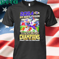2024 AFC North Division Baltimore Ravens Champions back to back mascot shirt