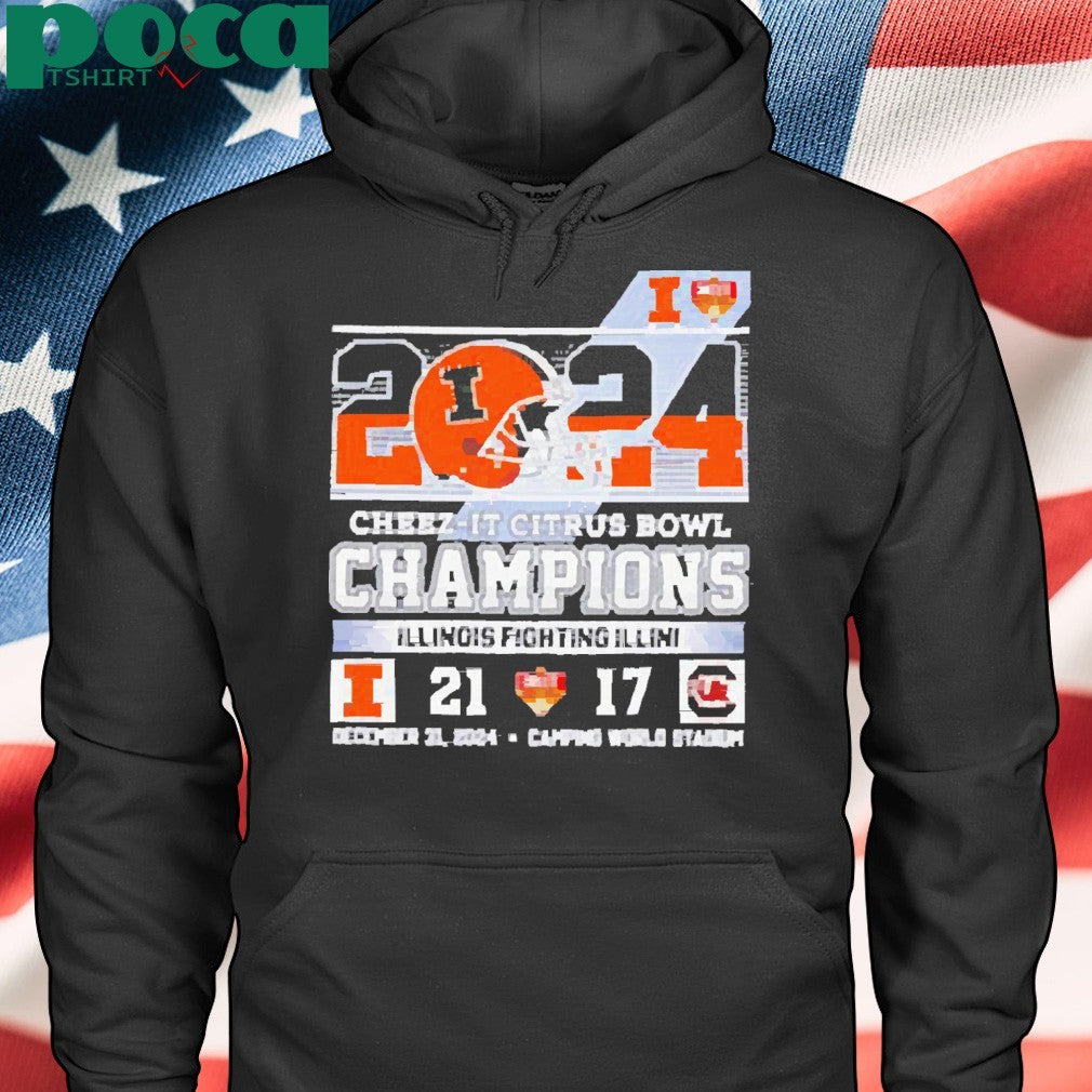 2024 Cheez it Citrus Bowl Champions Illinois Fighting Illini score Shirt