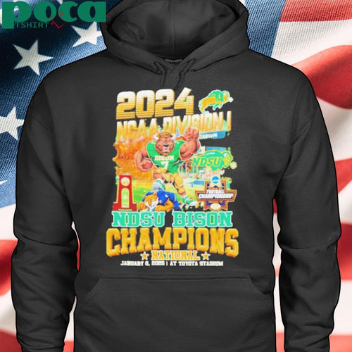 2024 NCAA division 1 NDSU Bison champions mascot shirt