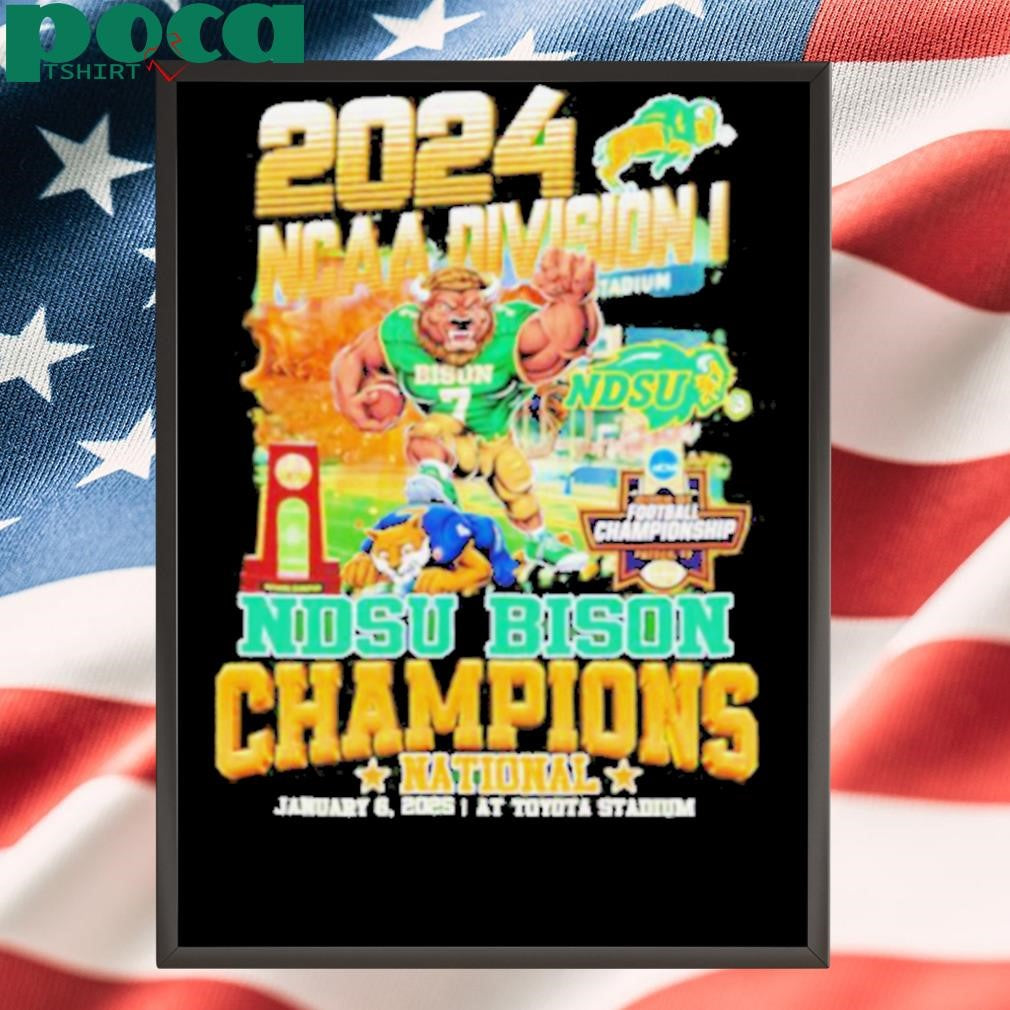 2024 NCAA division 1 NDSU Bison champions mascot shirt