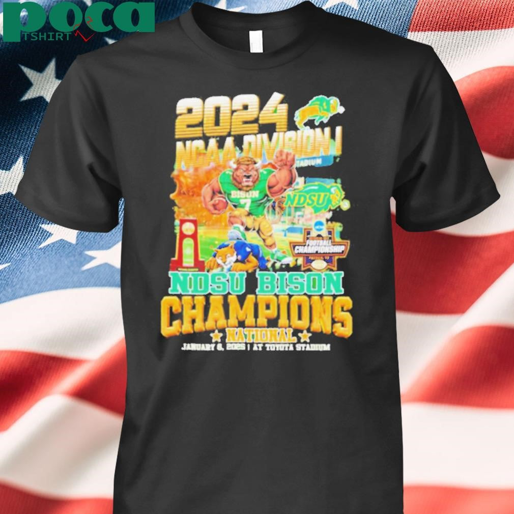 2024 NCAA division 1 NDSU Bison champions mascot shirt