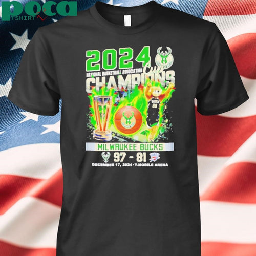 2024 National Basketball Association Cup Champions Milwaukee Bucks mascot shirt